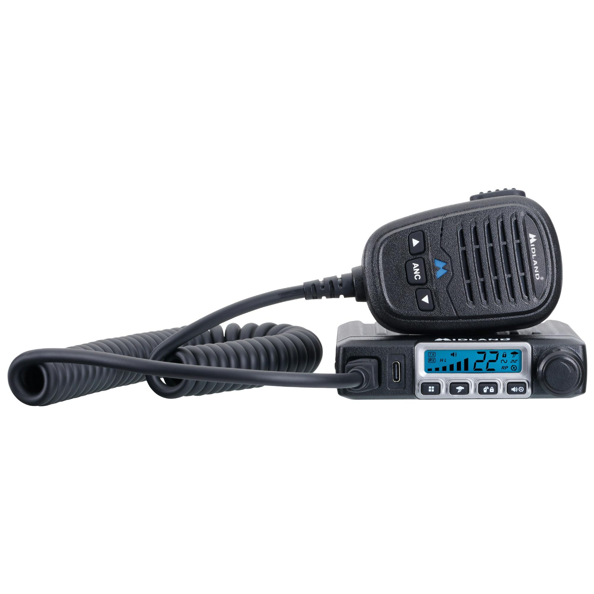 Midland � Mxt115   15 Watt Gmrs Micromobile Two Way Trails Radio   Off Roading Outdoor Rzr Farm   8 Repeater Channels Extended Range   External Magnetic Mount Antenna   Noaa Weather Alerts